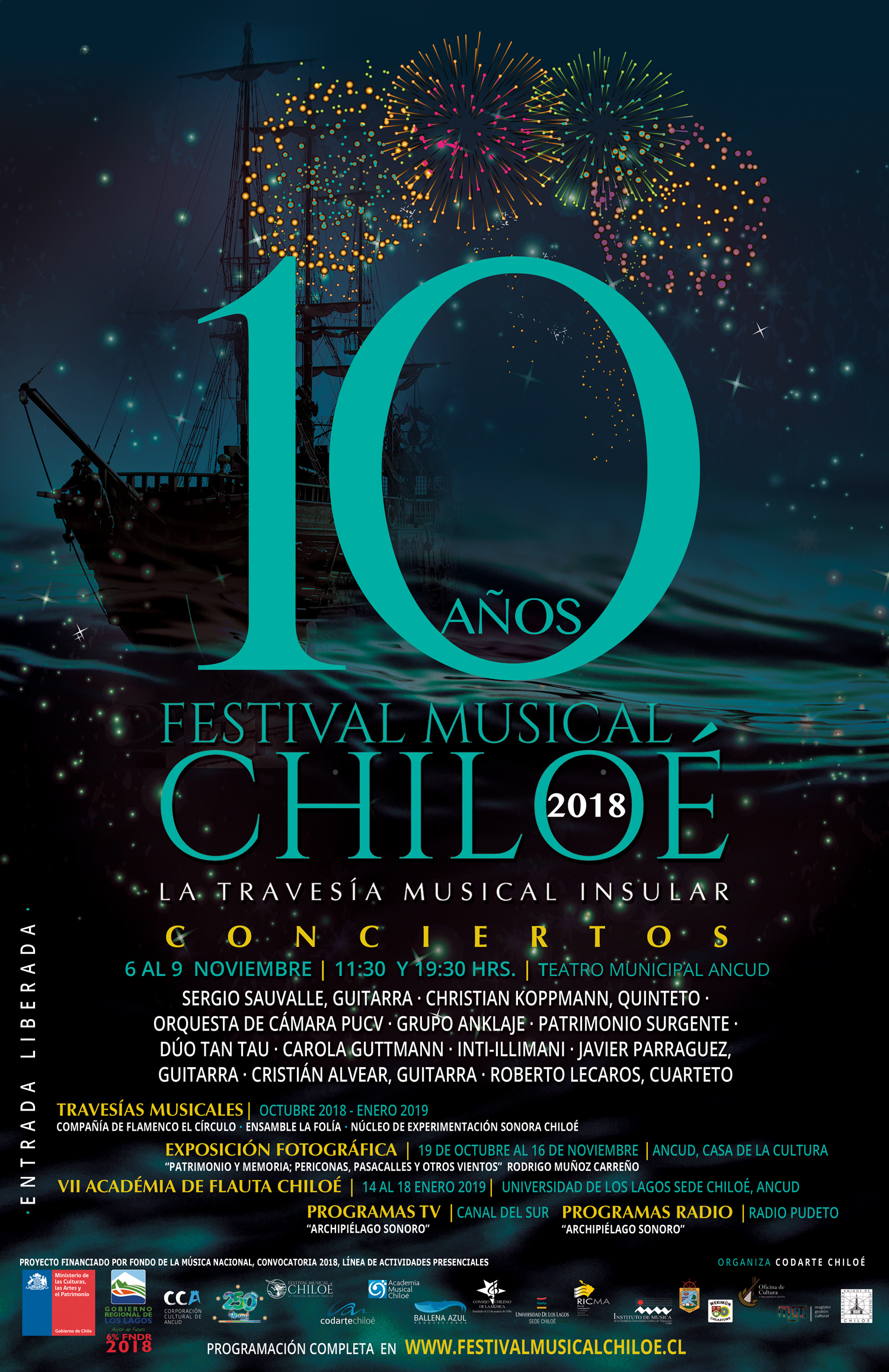 El Festival Musical Chiloé, “La Travesía Musical Insular” celebra en noviembre su décimo aniversario