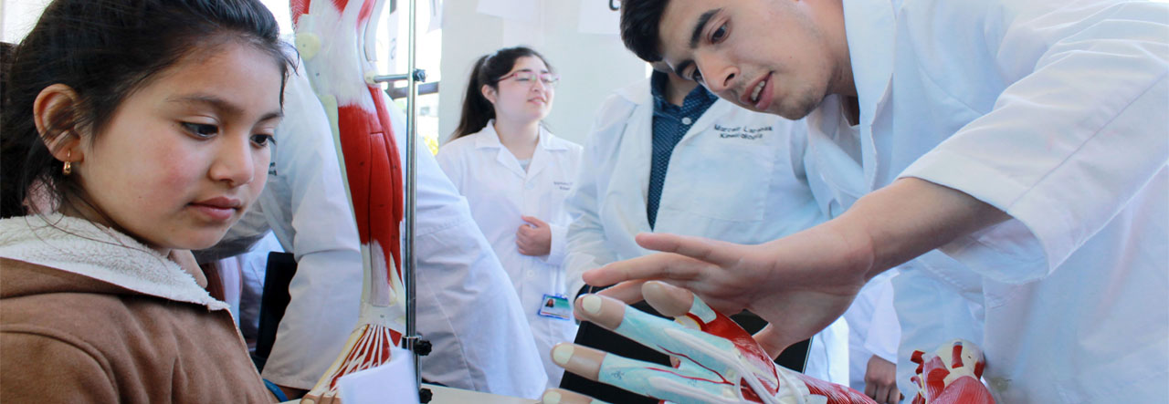 Menores de Panitao aprendieron sobre anatomía con estudiantes de Kinesiología