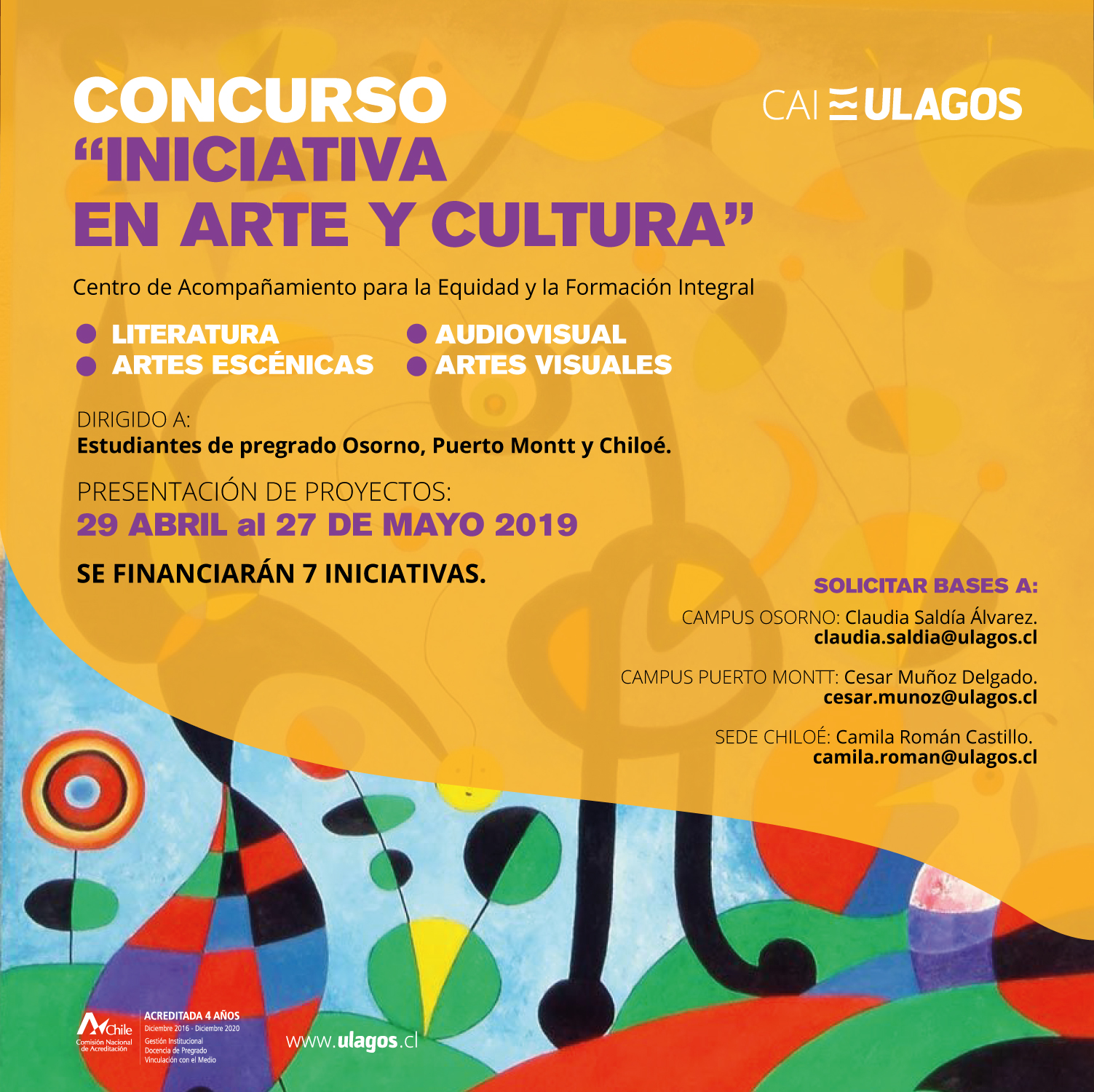Concurso financia iniciativas en Cultura