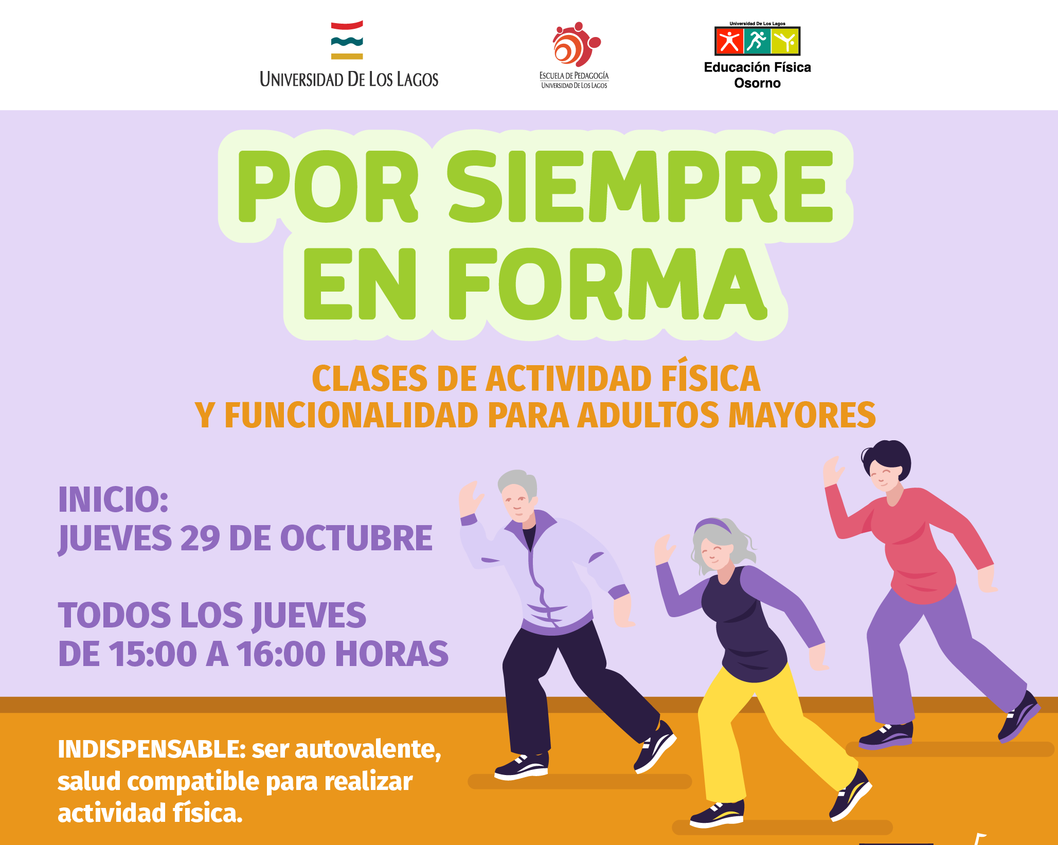 Por siempre en forma: clases online para el adulto mayor
