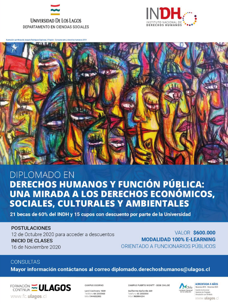 ULagos y el Instituto Nacional de Derechos Humanos realizarán diplomado para funcionarios y funcionarias del sector público