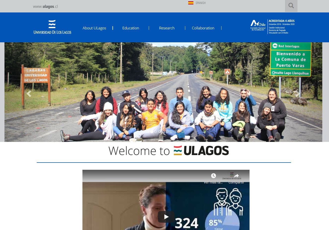 Página Web ULagos en inglés: un paso gigante a la internacionalización de la universidad