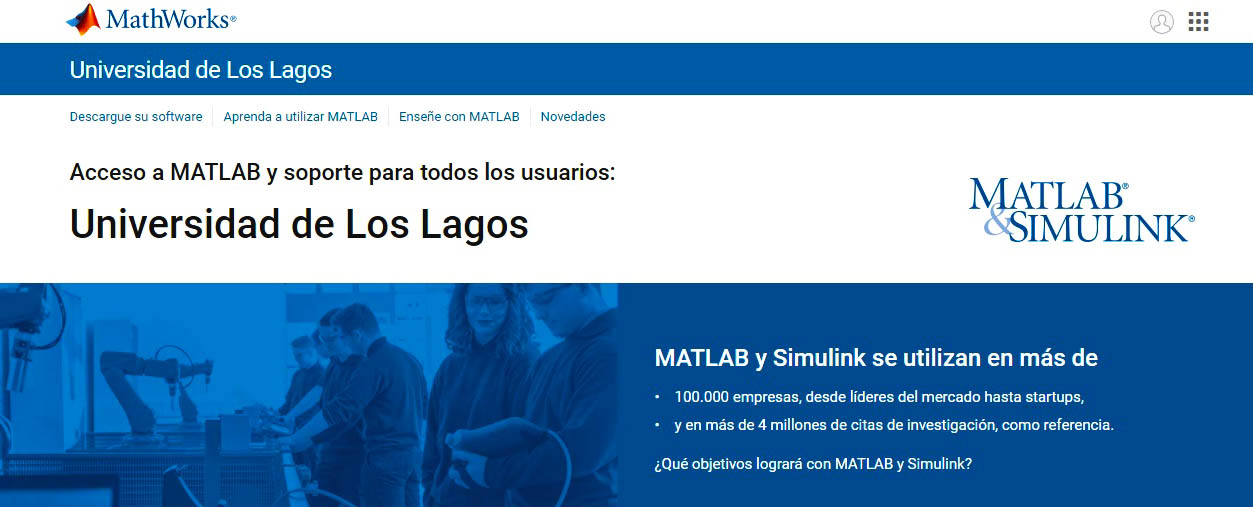 Ciencias de Ingeniería ULagos adquiere Plataforma Matlab: programa especializado para el área