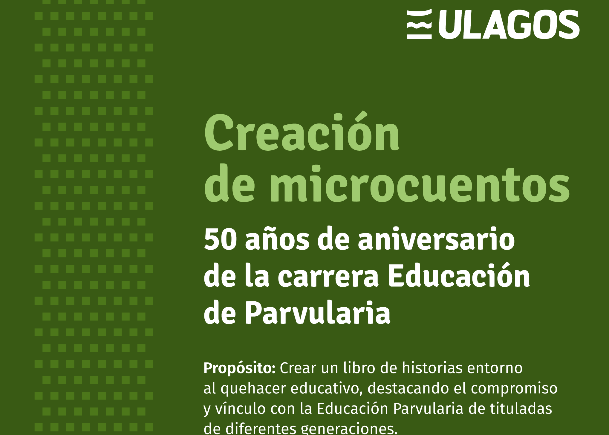 Con concurso de microcuentos celebran 50 años de historia de la carrera de Educación Parvularia