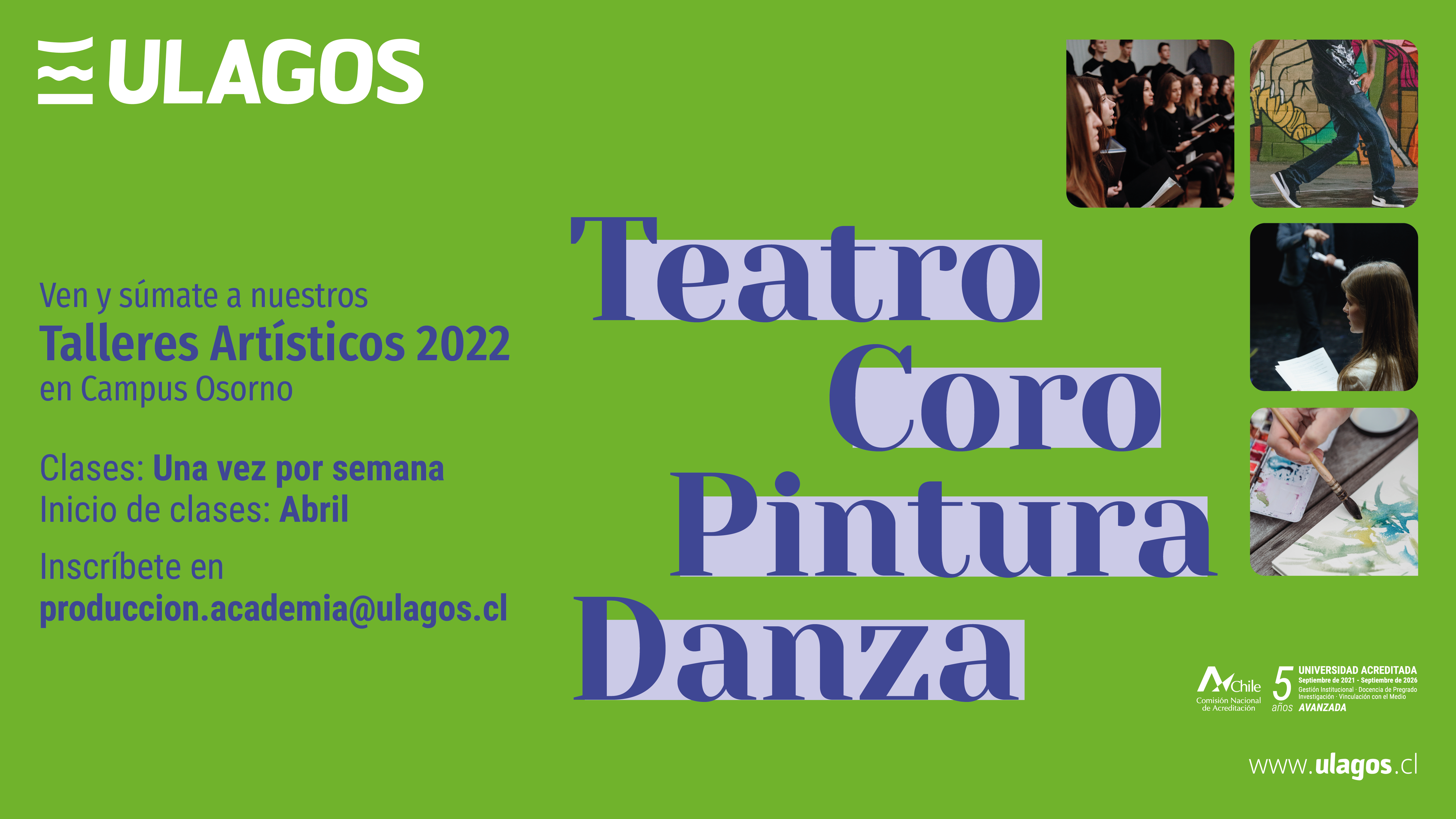 En abril Academia de Arte ULagos reinicia talleres artísticos