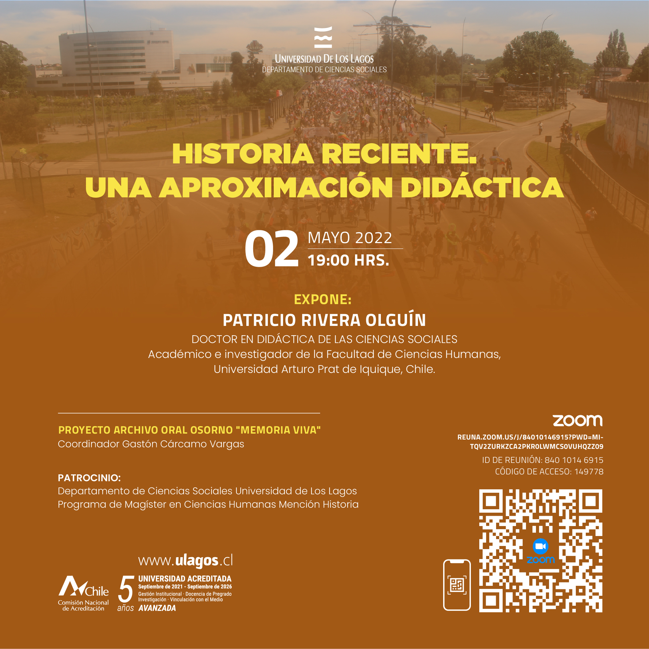 Conferencia «Historia reciente, una aproximación didáctica»