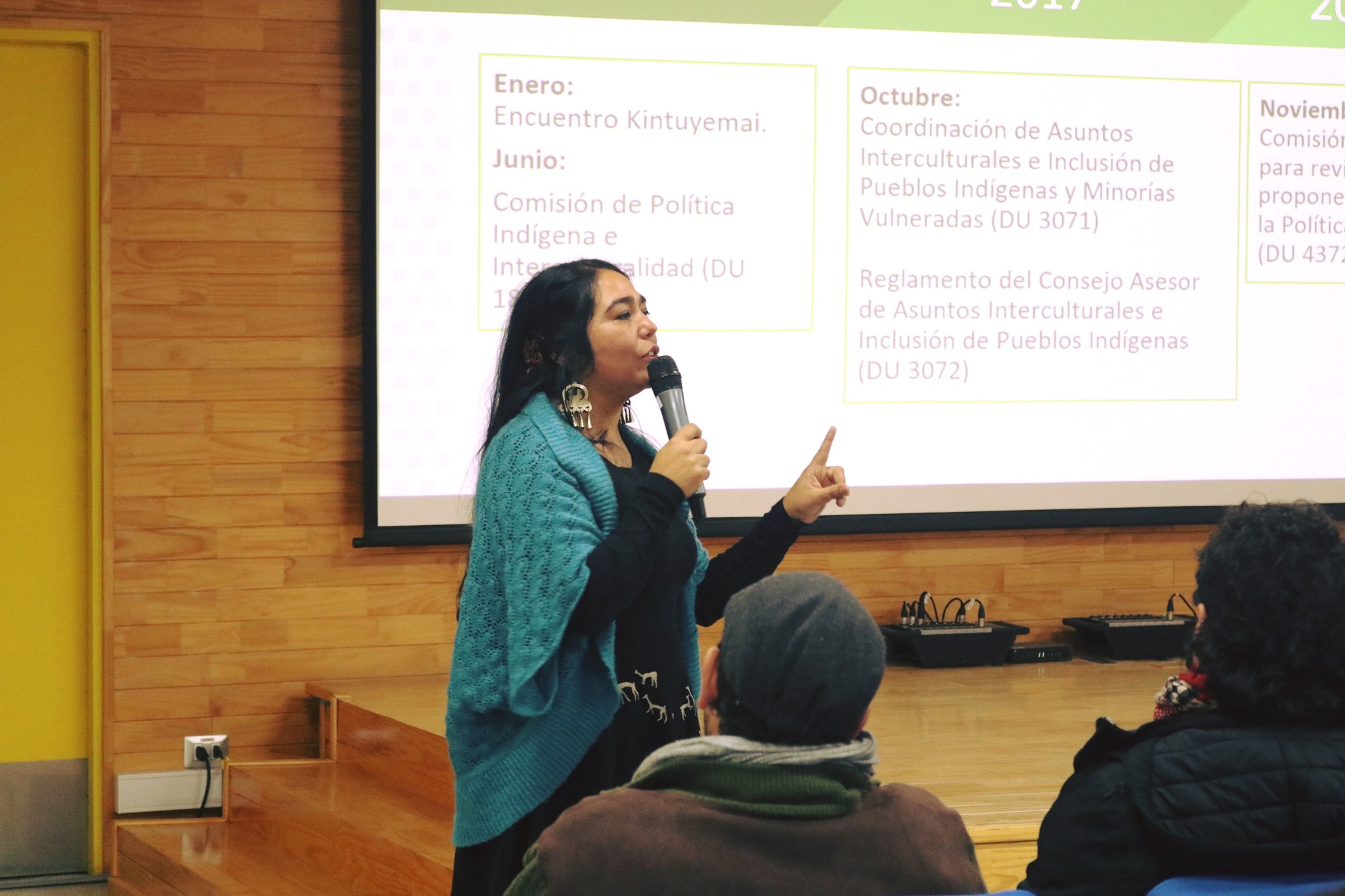 Estudiantes, funcionarios y académicos fueron parte de la presentación de la propuesta de política universitaria en materia de pueblos originarios