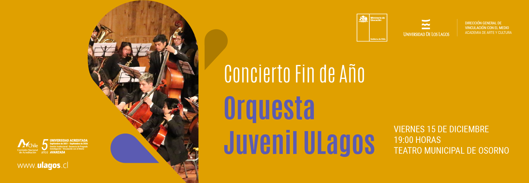 Orquesta Juvenil ULagos cerrará en grande este 2023 con concierto en Osorno