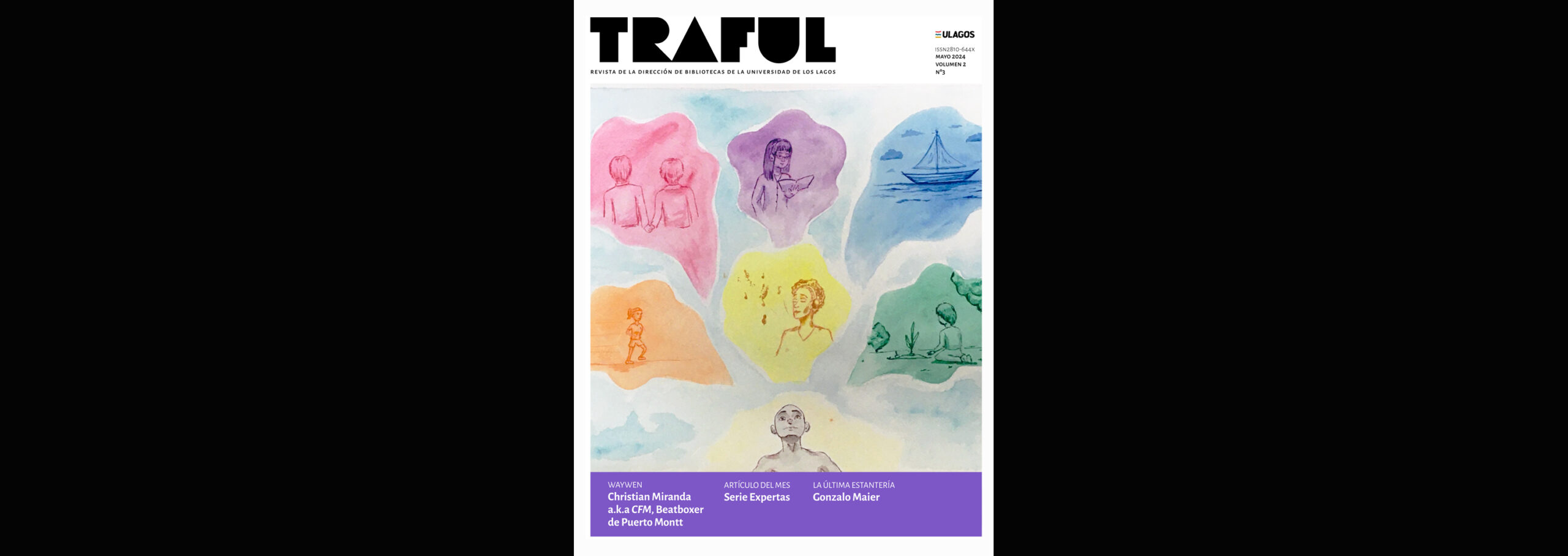 Estudiantes de Pedagogía en Artes Visuales colaboran en la confección de portadas para Revista Traful de Bibliotecas ULagos