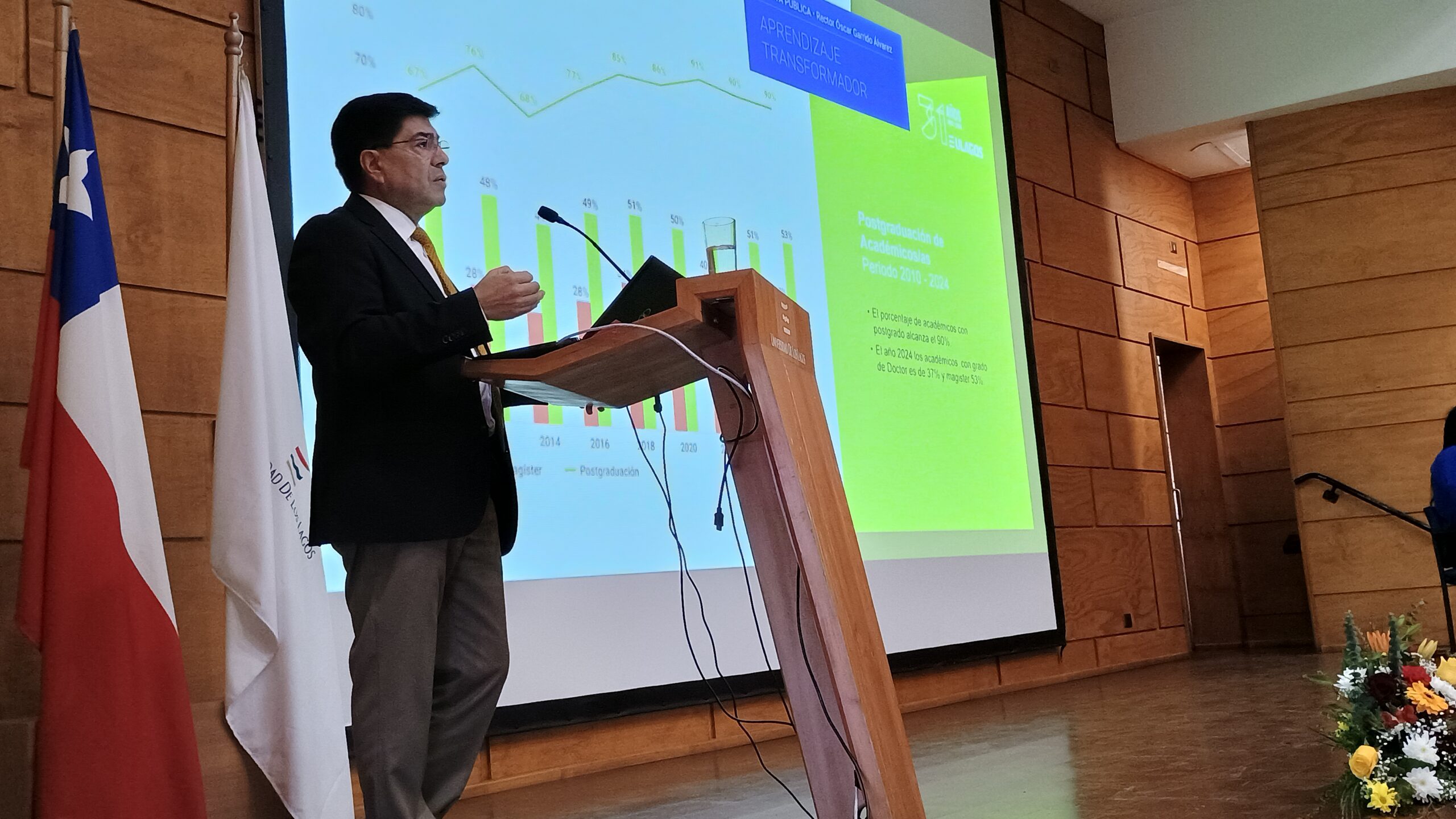 Contundente Cuenta Pública brindó el rector de la Universidad de Los Lagos