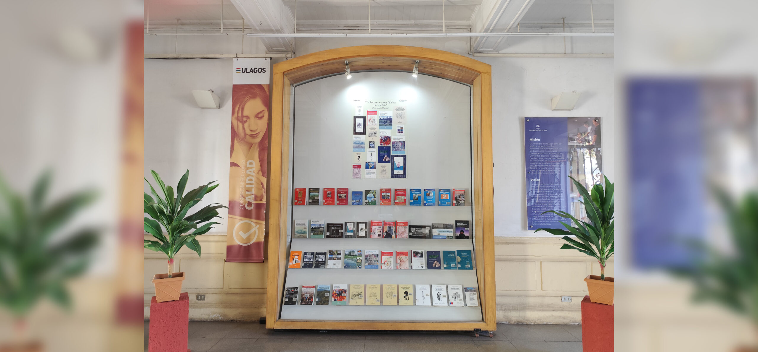 Biblioteca Sede Santiago expone destacados libros de la Editorial ULagos