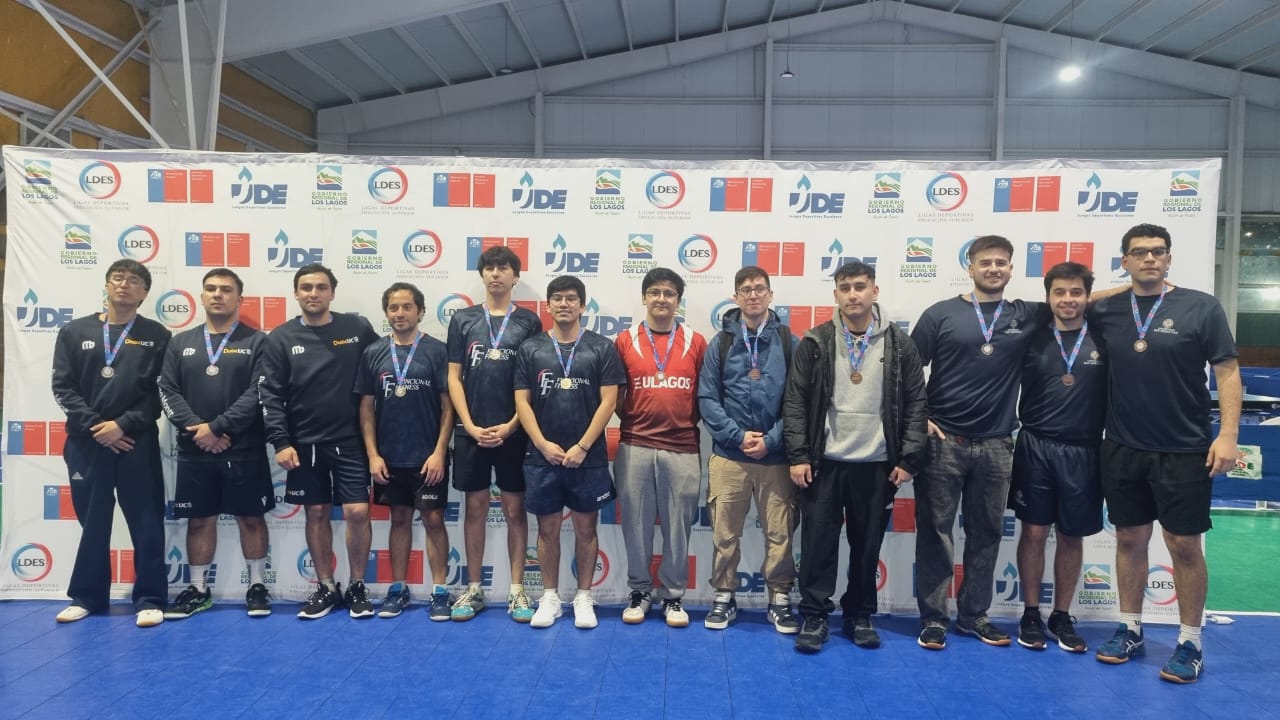Selección de Tenis de Mesa ULagos entre los mejores en torneo de educación superior