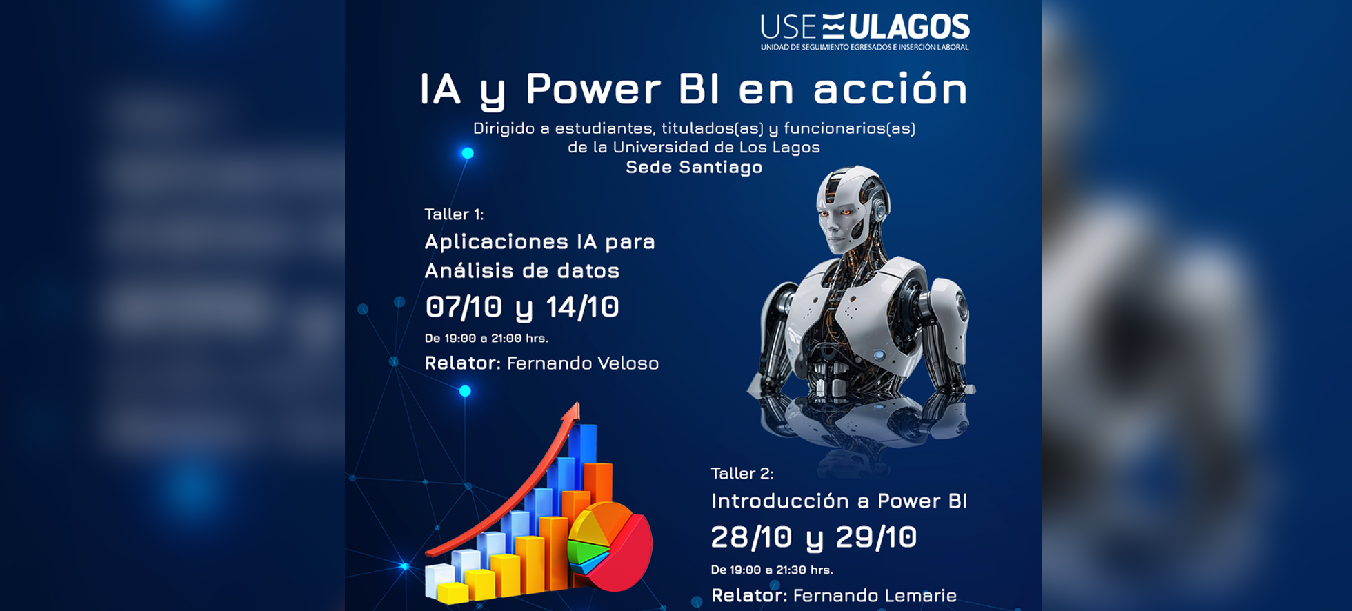 ULagos da inicio al ciclo de talleres “IA y Power BI en acción” con destacada participación de autoridades y comunidad universitaria