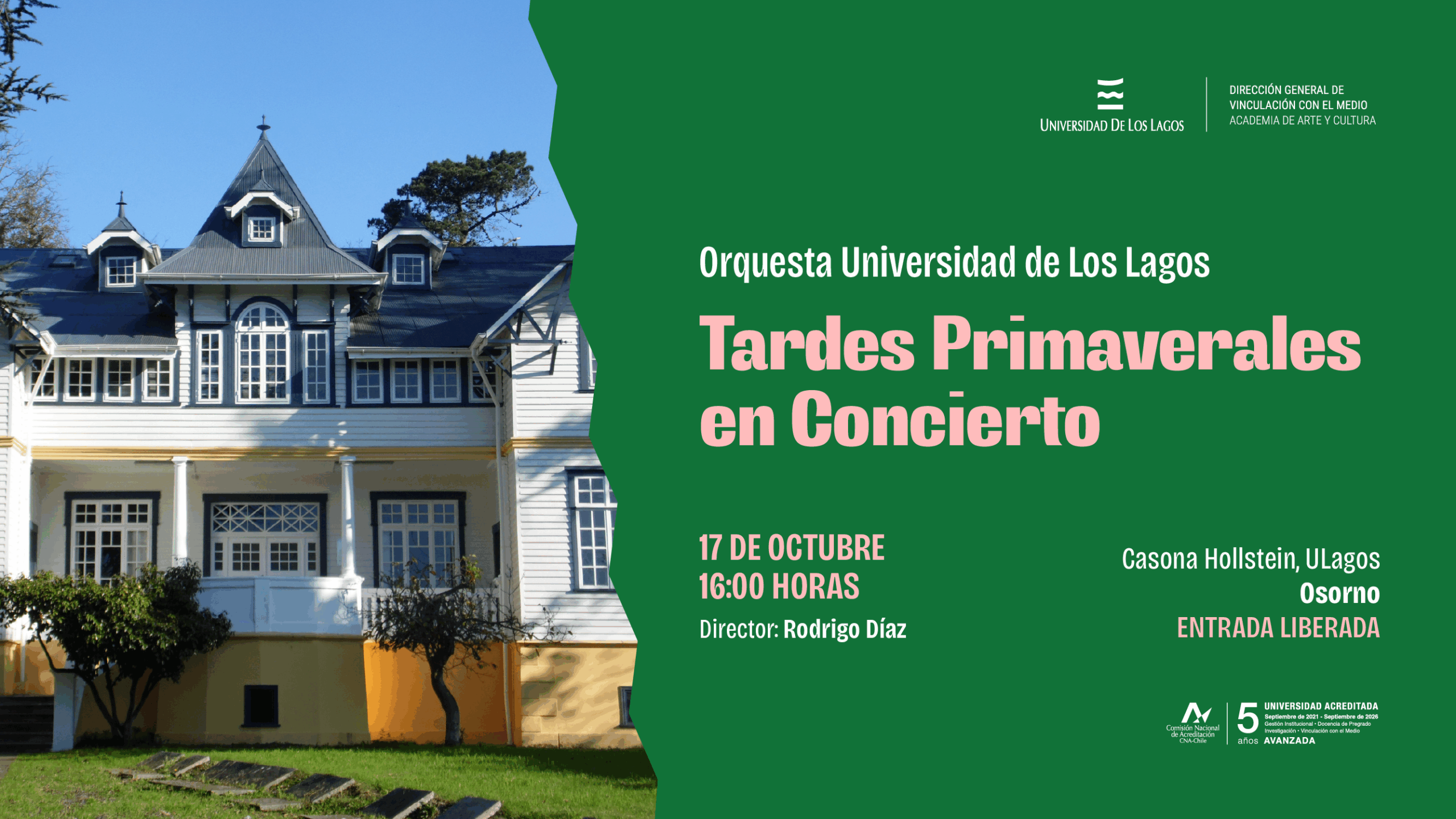 Orquesta ULagos invita a disfrutar de “Tardes Primaverales” con música en vivo