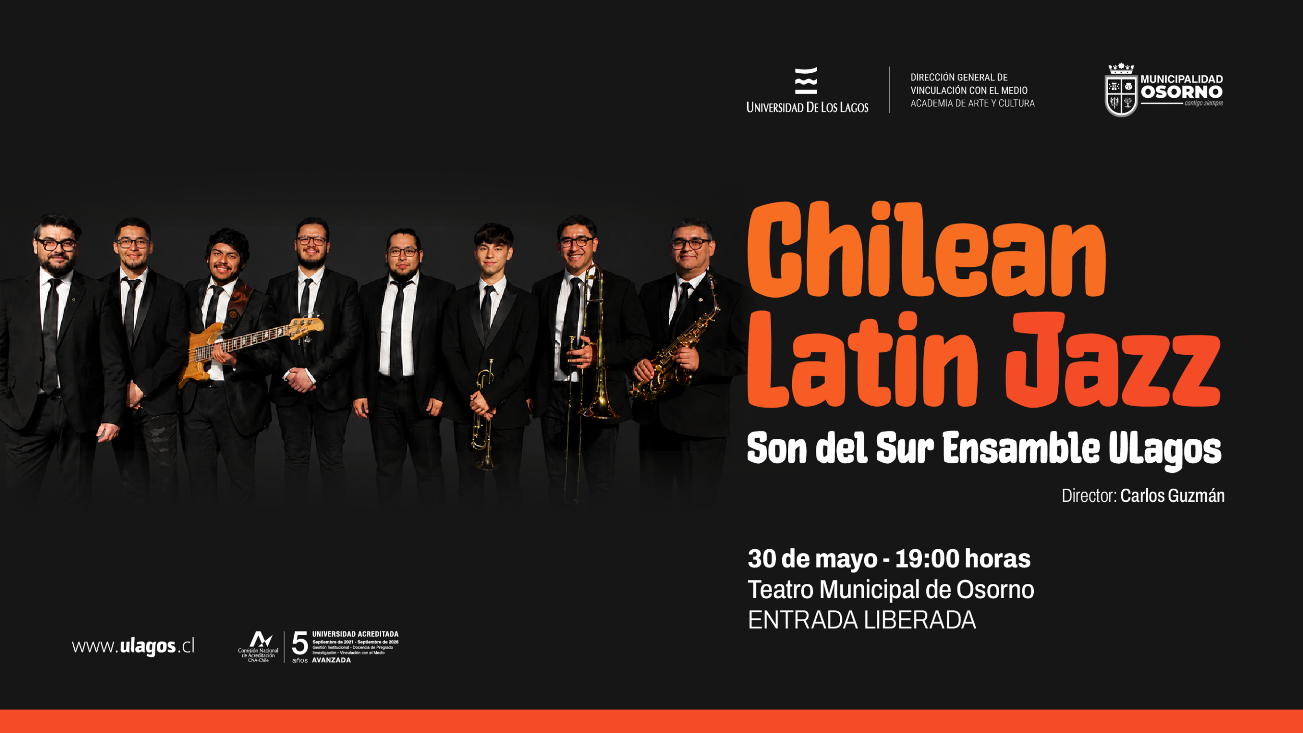Son del Sur Ensamble ULagos presenta concierto de Latin Jazz
