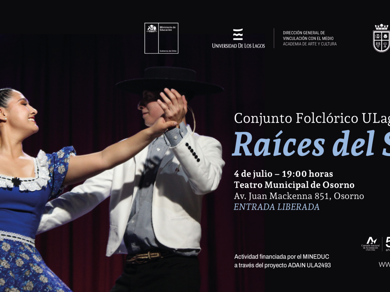 Conjunto Folclórico ULagos invita a recorrer Chile a través de la música y la danza en la Gala «Raíces del Sur»