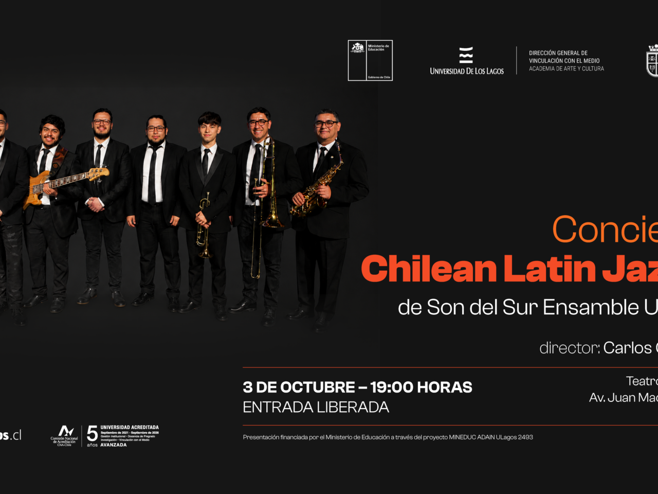 Son del Sur Ensamble hará vibrar Osorno con el poder del Latin Jazz
