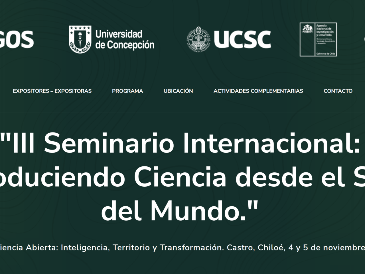 ULagos será sede del III Seminario Internacional “Produciendo Ciencia desde el Sur del Mundo”